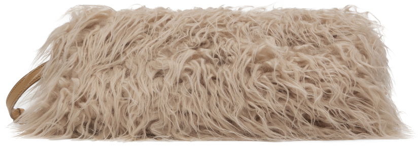 Torbica Dries Van Noten Furry Clutch Bež | 242-011518-996