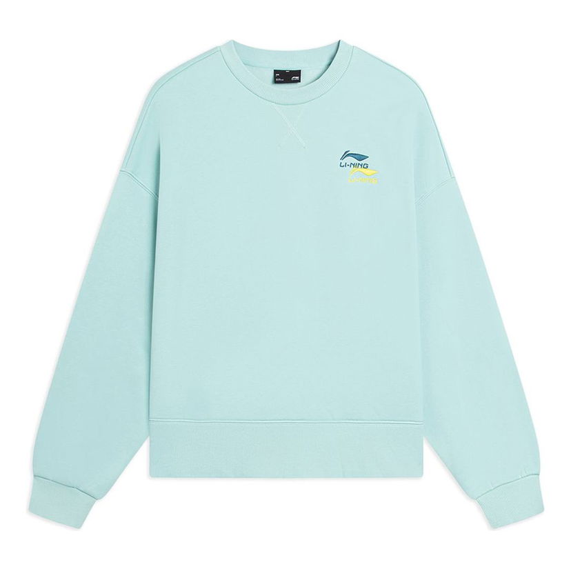 Pulover Li-Ning Embroidered Logo Sweatshirt Zelena | AWDSF70-7