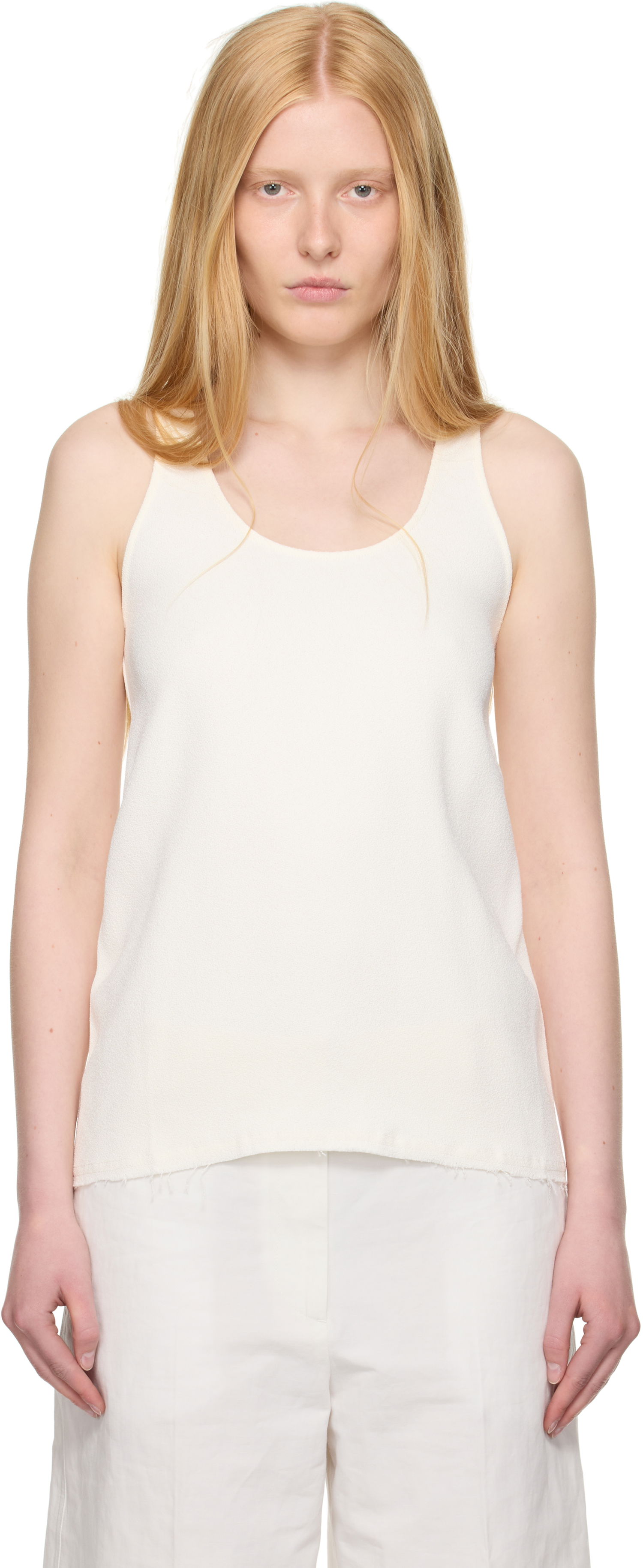 Majica brez rokavov TOTEME TOTEME Sablé Tank Top Bela | 252-WRT0510-FB0240, 0