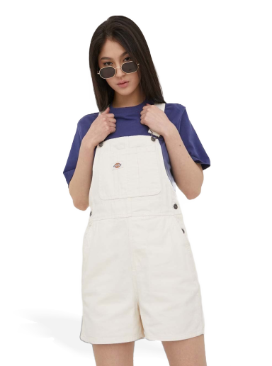 Kratke hlače Dickies Short Bib Bela | DK0A4XPTC43