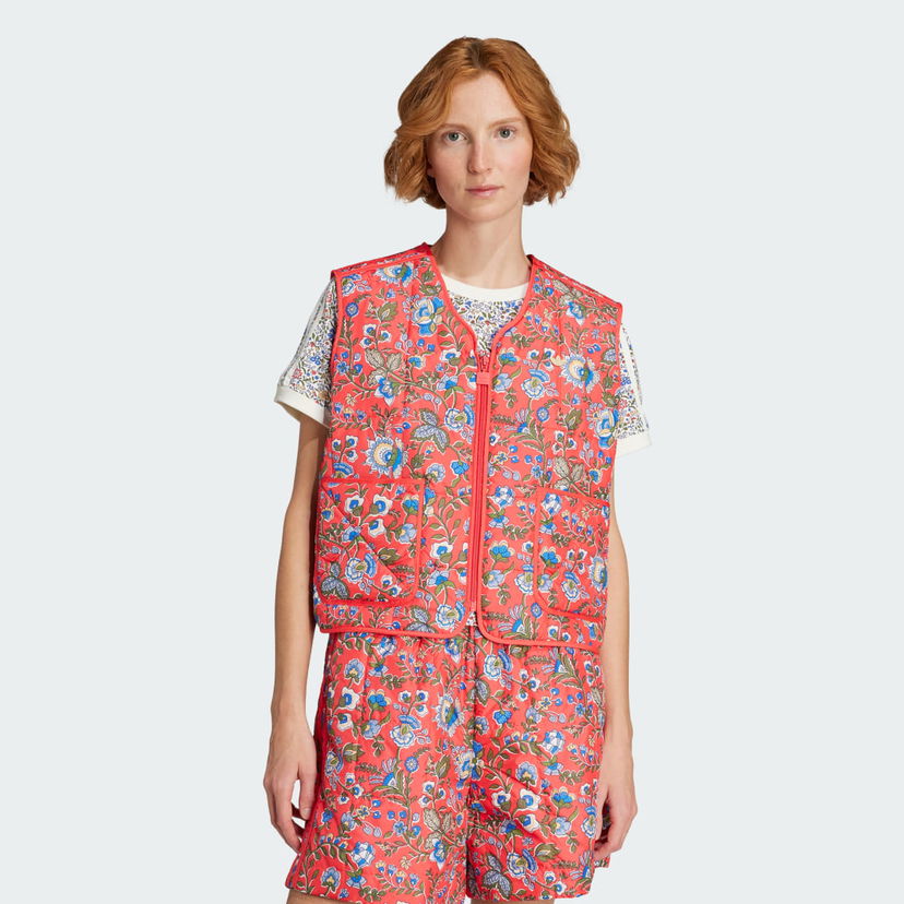 Telovnik adidas Originals adidas Originals x Liberty London Padded Vest Rdeča | JW5197
