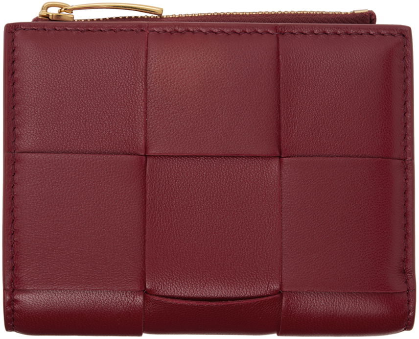 Denarnica Bottega Veneta Small Cassette Bi-Fold Zip Wallet Rdeča | 742698 VCQC9, 0