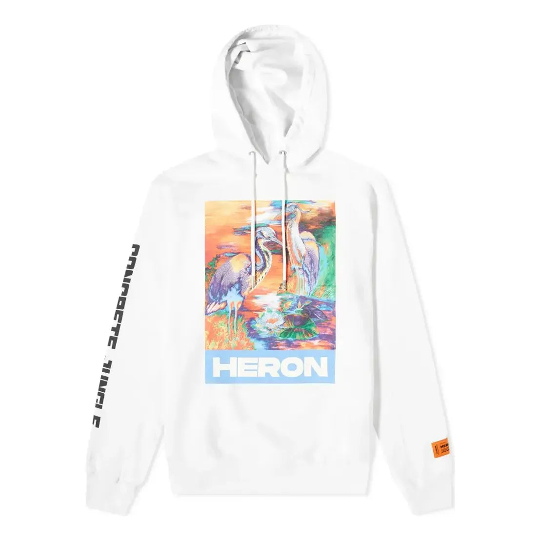Pulover HERON PRESTON Heron Preston Water Colours Print Popover Hoodie Bela | HMBB007S208960210188, 0
