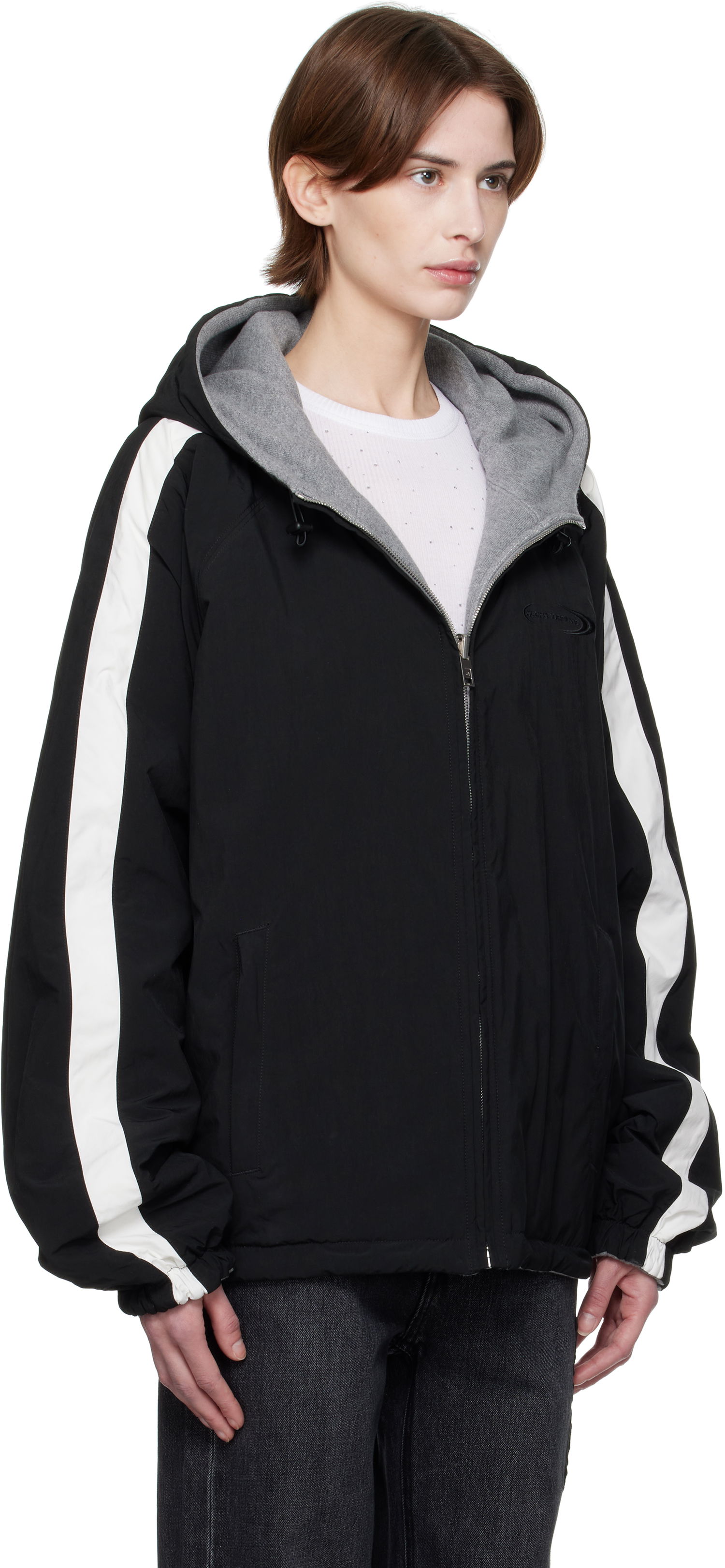Vetrovka Alexander Wang Alexander Wang Raglan Hooded Reversible Jacket Črna | UWC1252038, 1