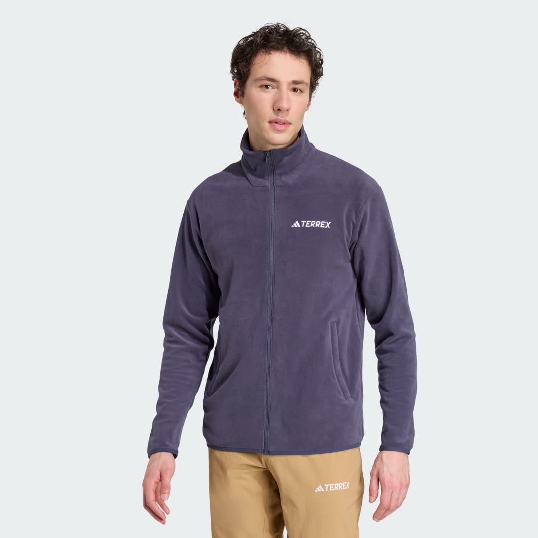 Jakna adidas Performance Multi Essentials Full-Zip Fleece Jacket Lila | JM3116, 0