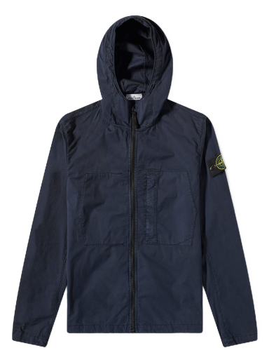 Vetrovka Stone Island Supima Cotton Twill Stretch Hooded Jacket Mornarica | 781543310-V0020