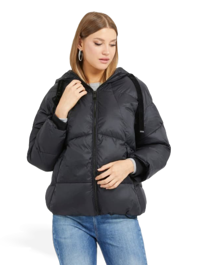 Puhovka GUESS Hooded Črna | W3BL21WG0V0