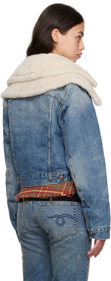 Jakna R13 R13 Double Collar Sherpa Trucker Jacket Modra | R13WD181-D344A, 2