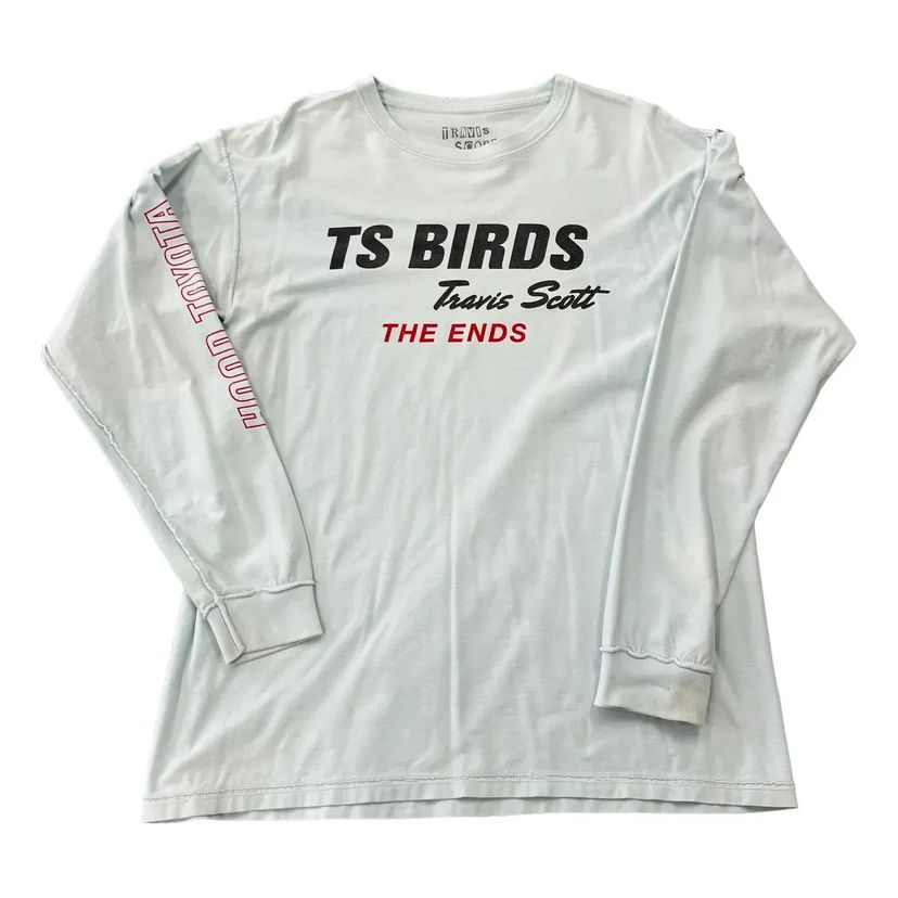 Majica Cactus Jack by Travis Scott Travis Scott Birds The Ends Long Sleeve T-Shirt Turkizna | TC-402
