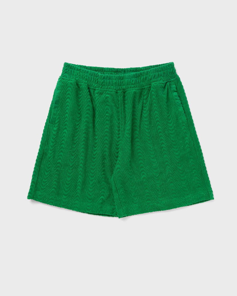 Kratke hlače Pleasures ZEN TERRY SHORTS Zelena | P24SU038-GREEN