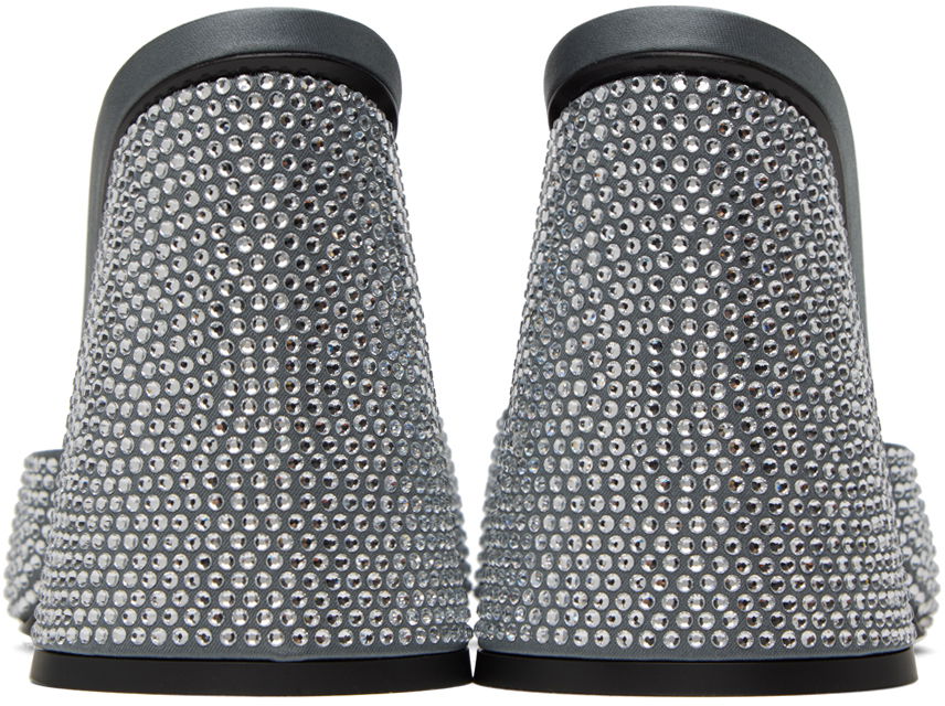 Modni dodatki The Attico The Attico Luz Crystal-Embellished Heeled Sandals Siva | 237WS502 TV07, 1