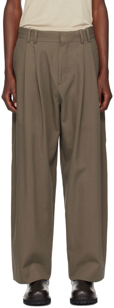 Hlače Studio Nicholson Studio Nicholson Line Pleated Trousers Zelena | LINE SNM - 1185, 0