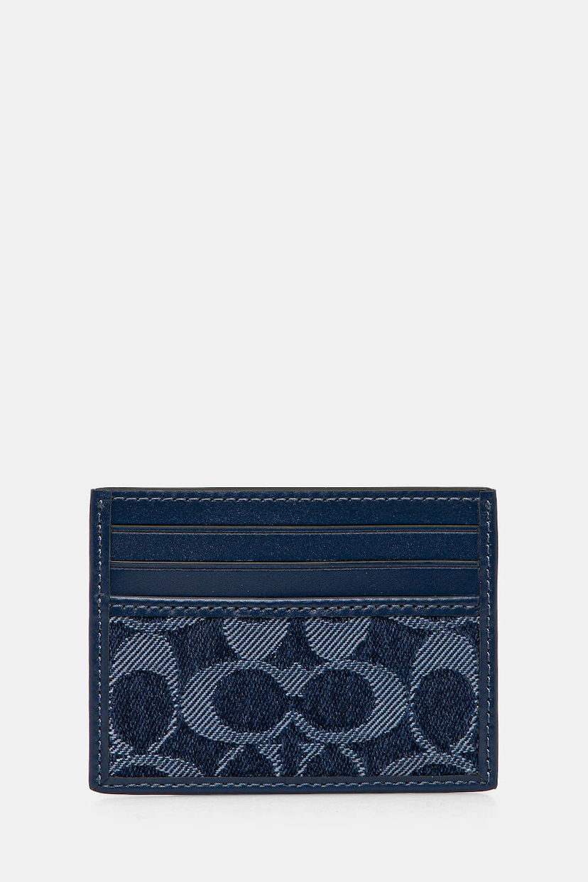 Denarnica Coach Signature Denim Card Case Modra | CAS29