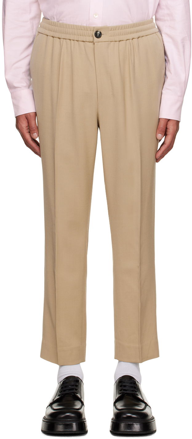 Hlače AMI Elasticized Trousers Bež | HTR206.VI0007, 0