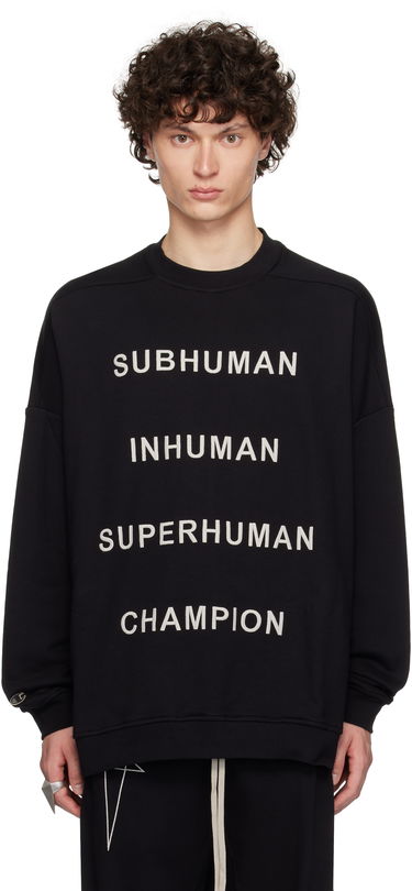 Pulover Rick Owens Rick Owens Champion Edition Jumbo Sweatshirt Črna | CM01E1669 CHFE FELPA, 0