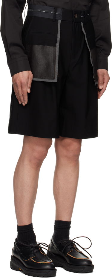 Kratke hlače Feng Chen Wang Feng Chen Wang Deconstructed Patchwork Shorts Črna | FUS19ST02, 1