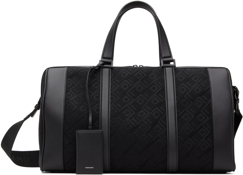 Potovalna torba FERRAGAMO Monogram Duffle Bag Črna | 775972