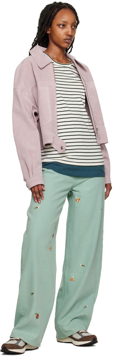 Kavbojke YMC YMC Embroidered Papa Jeans Zelena | Q4UAF, 3