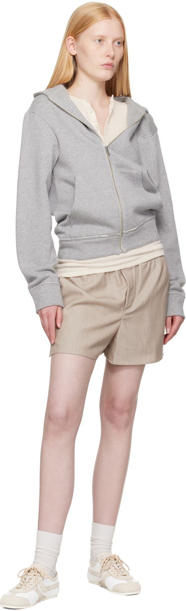 Kratke hlače AMI AMI Paris Wool Elasticated Shorts Bež | USO117.WV0065, 3
