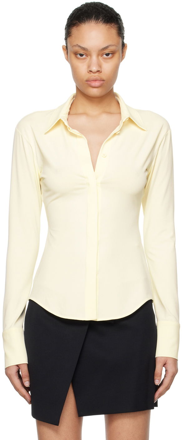 Srajce The Attico Attico Elton Fitted Shirt Rumena | 241WCH21 A014