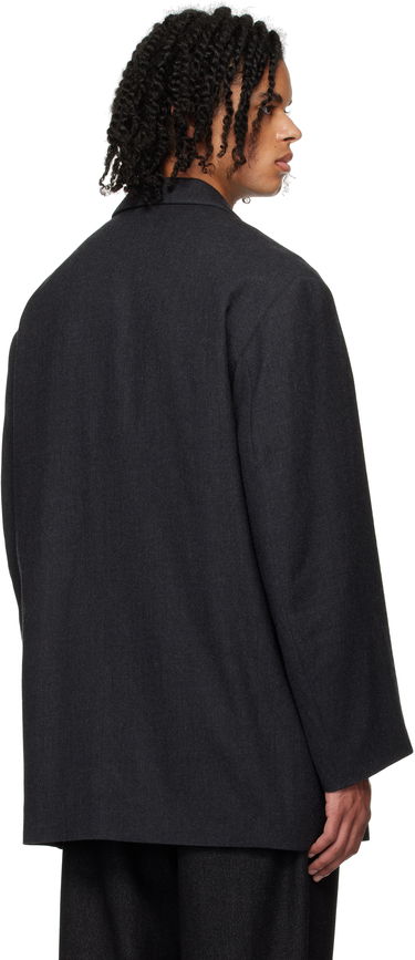 Plašči LEMAIRE Short Maxi Double Breasted Coat Črna | CO1069 LF1302, 2