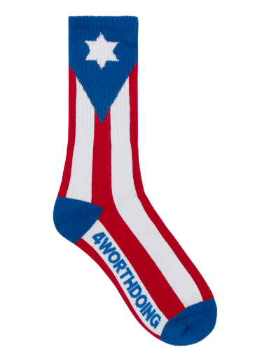Nogavice 4 WORTH DOING Flag Socks Večbarvna | 4WDFLAGSOCKS REBLUWHI