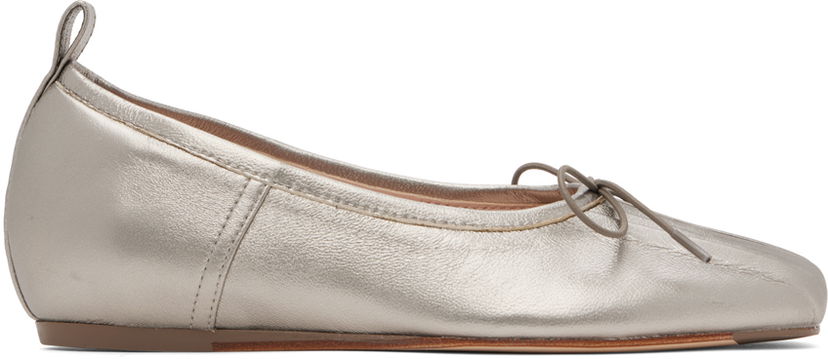 Obleke Simone Rocha Simone Rocha Classic Pleated Ballerina Flats Kovinski | RMP23 0797