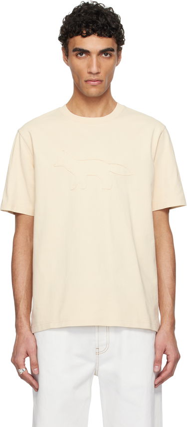 Majica MAISON KITSUNÉ Maison Kitsuné Profile Fox Comfort T-Shirt Bež | OM00121KJ0118, 0