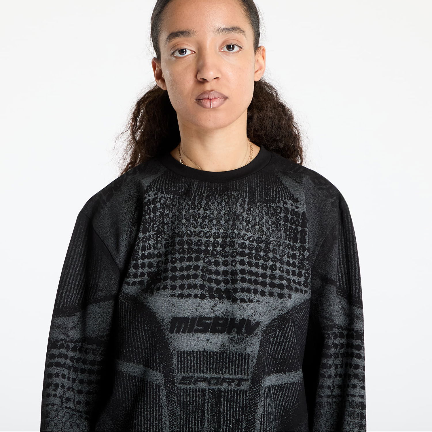 Pleteni pulover MISBHV MISBHV Active Longsleeve Črna | 250M156, 1