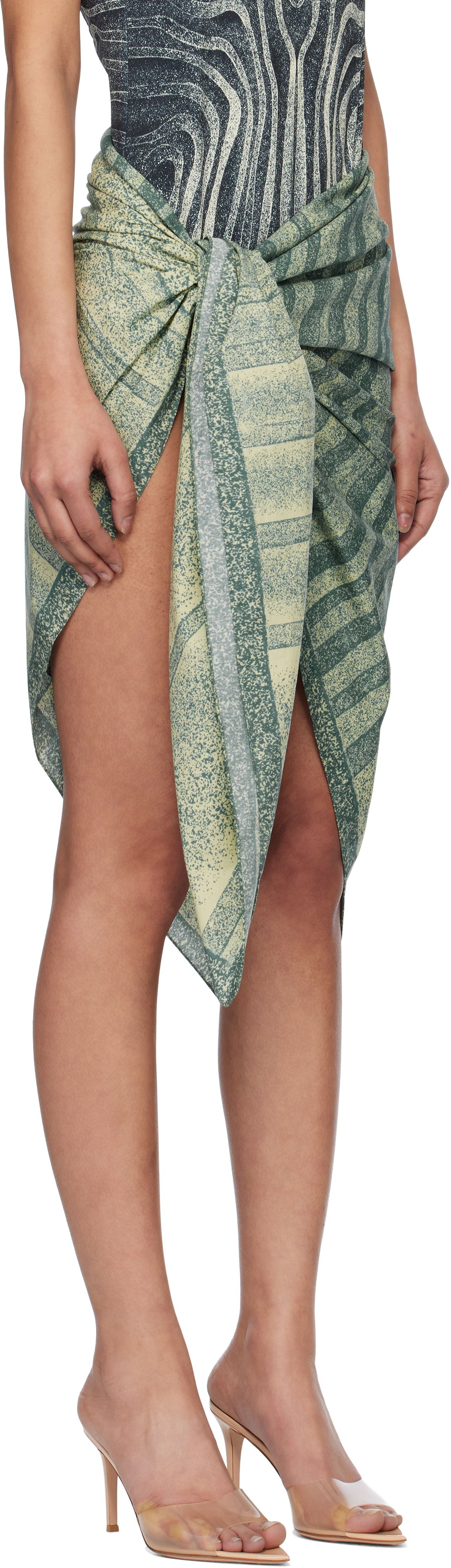 Krila Jean Paul Gaultier Jean Paul Gaultier 'The Spirale' Sarong Zelena | 25/34-U-JU175-C596-0351, 1