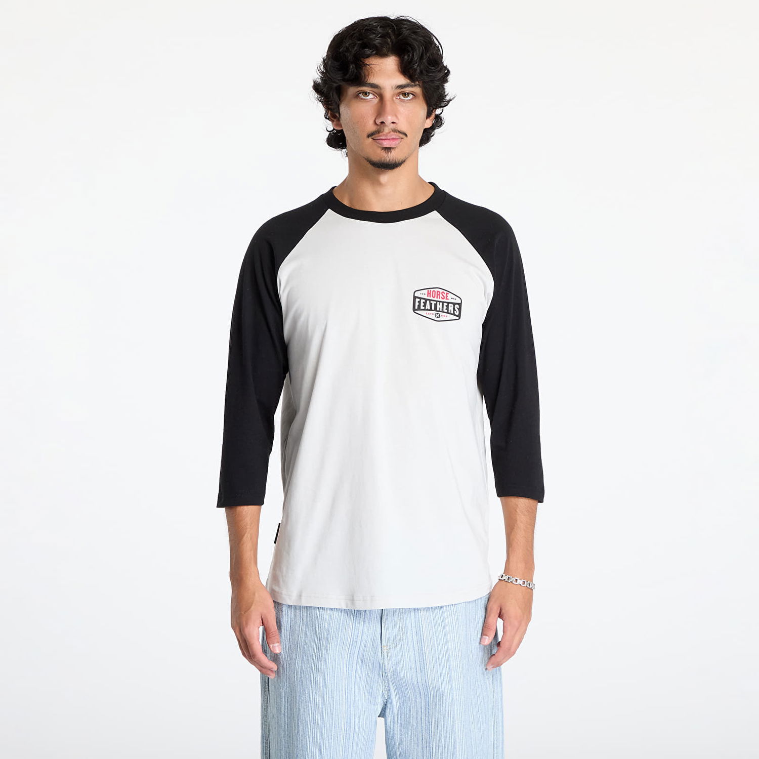 Majica Horsefeathers Hexagon II Raglan T-Shirt Cement M Bela | SM1353C, 0