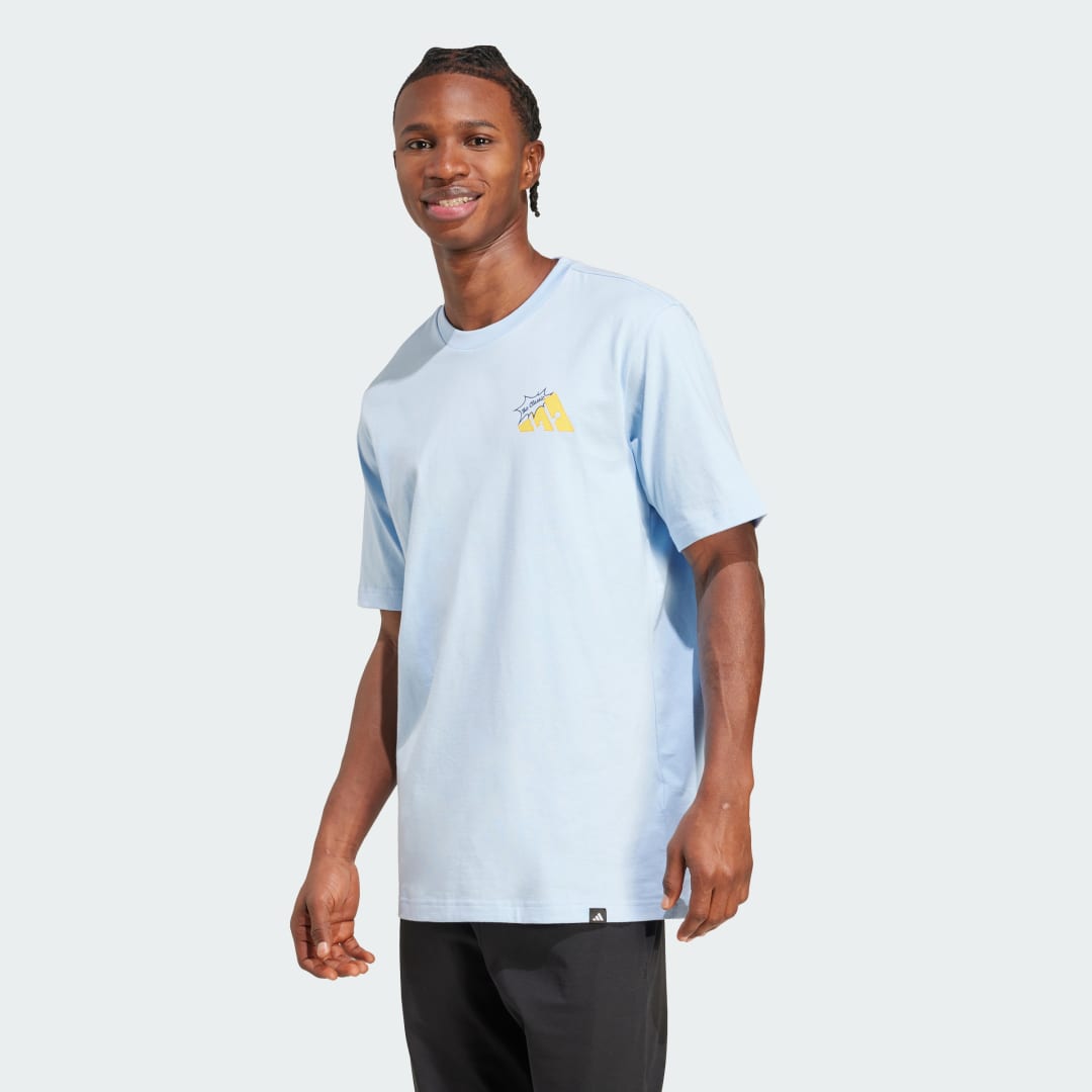 Majica adidas Performance Grilled Cheese Graphic Tee Modra | JM6460, 0