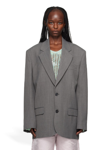 Plašči Acne Studios Single-Breasted Blazer Siva | BH0180-