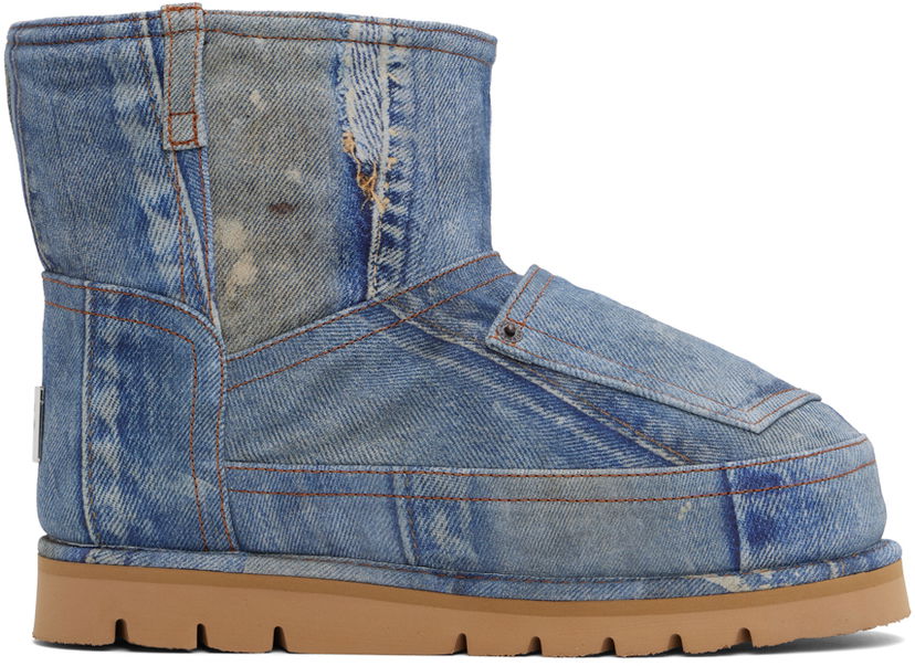 Plašči Acne Studios Acne Studios Printed Low Boots Modra | BD0328-