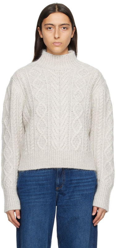 Pleteni pulover rag & bone Brody Cable Knit Sweater Siva | WAS23F036SL36, 0