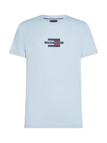 Majica Tommy Hilfiger Tommy Hilfiger Flag Box T-Shirt Modra | MW0MW38636C1O, 4