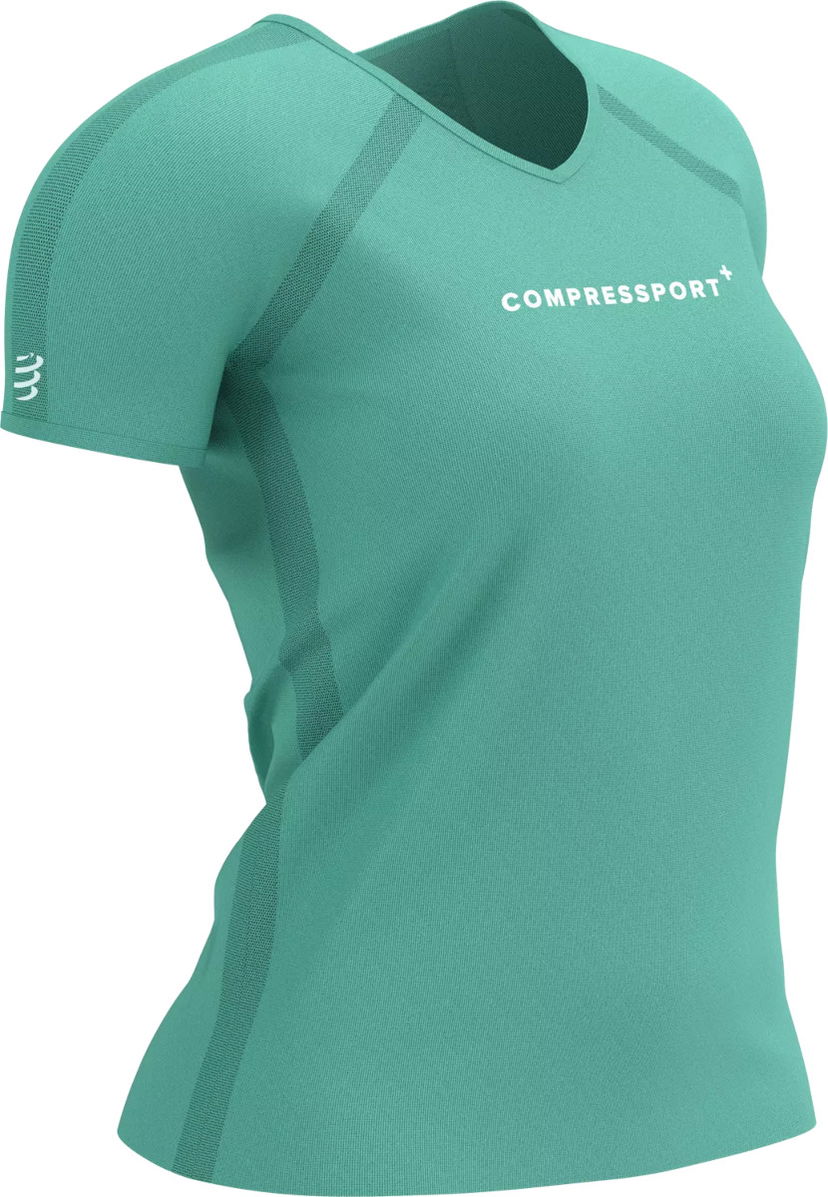 Majica Compressport Training Logo T-Shirt Zelena | atsw4315053