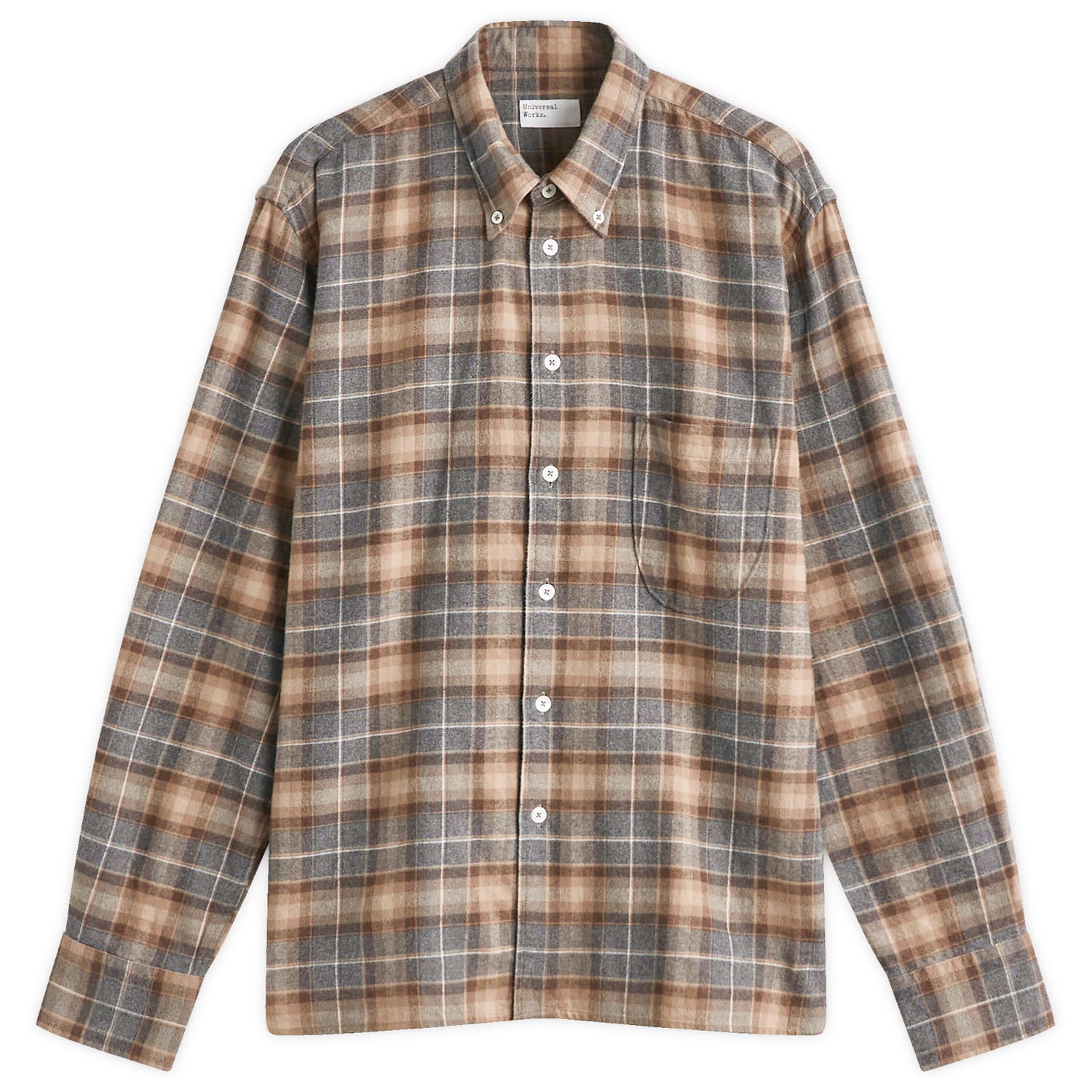 Srajce Universal Works Universal Works Lazy Day Check Shirt, Size Large Rjava | P31205-BGR, 1