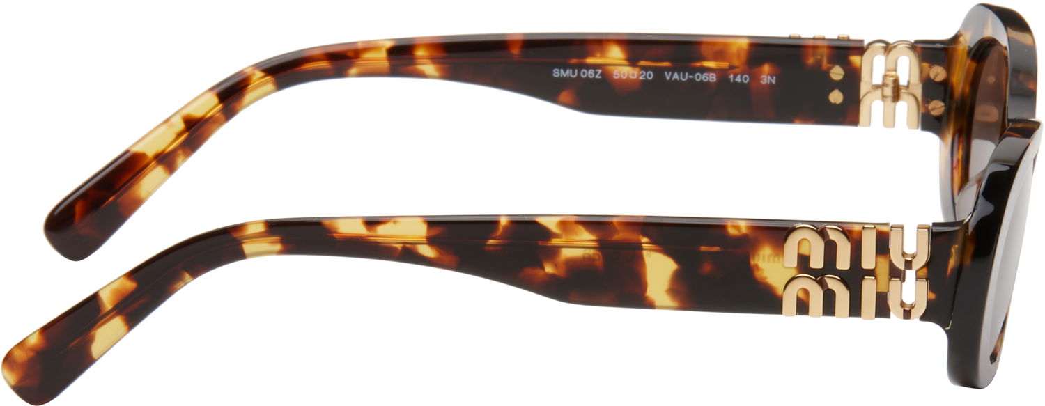 Sončna očala Miu Miu Miu Miu Glimpse Round Sunglasses Rjava | 0MU 06ZS 8056597989077, 1