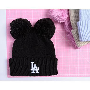 Beanie New Era LA Dodgers Double Pom Beanie Roza | 60565279, 1