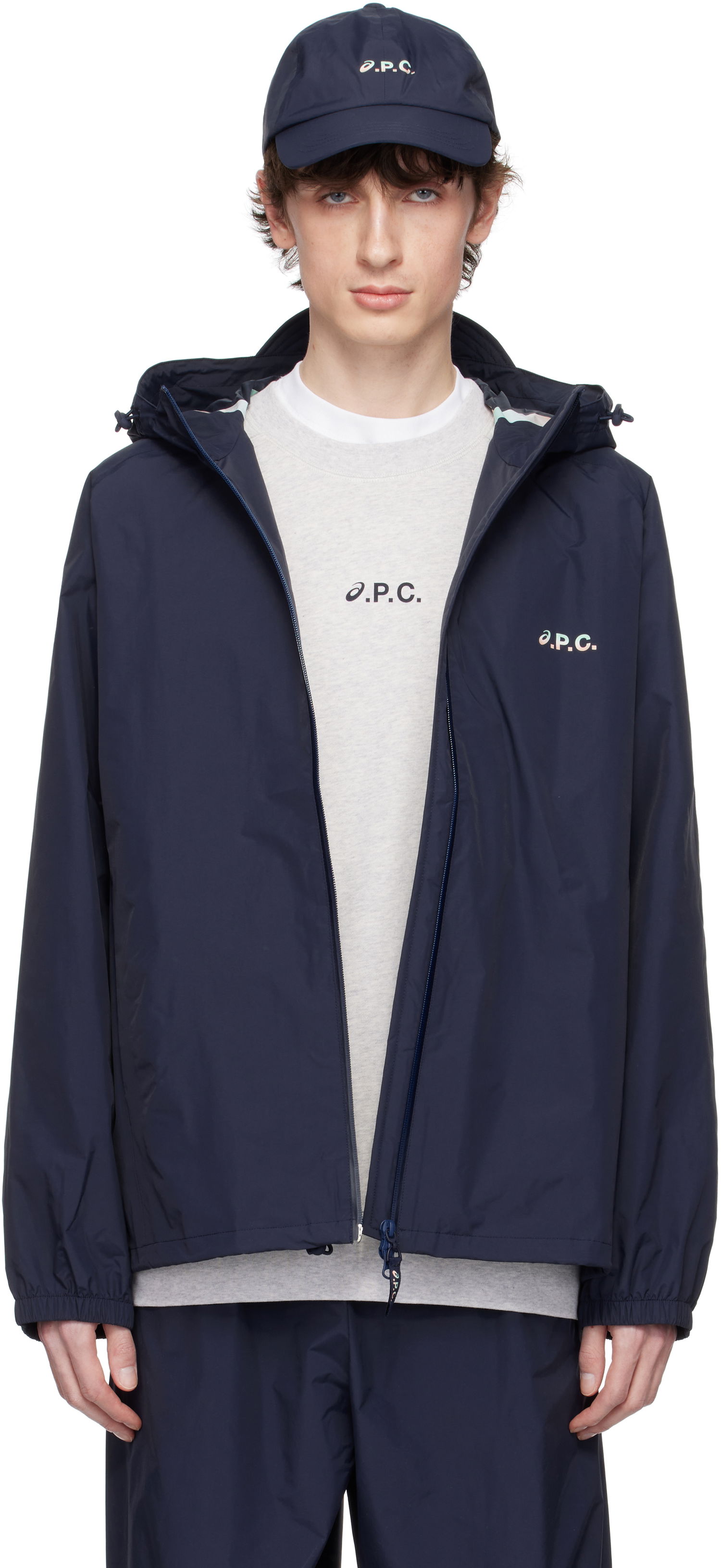 Vetrovka A.P.C. A.P.C. ASICS Edition Meadow Hooded Jacket Mornarica | PSAKM-M32001, 0