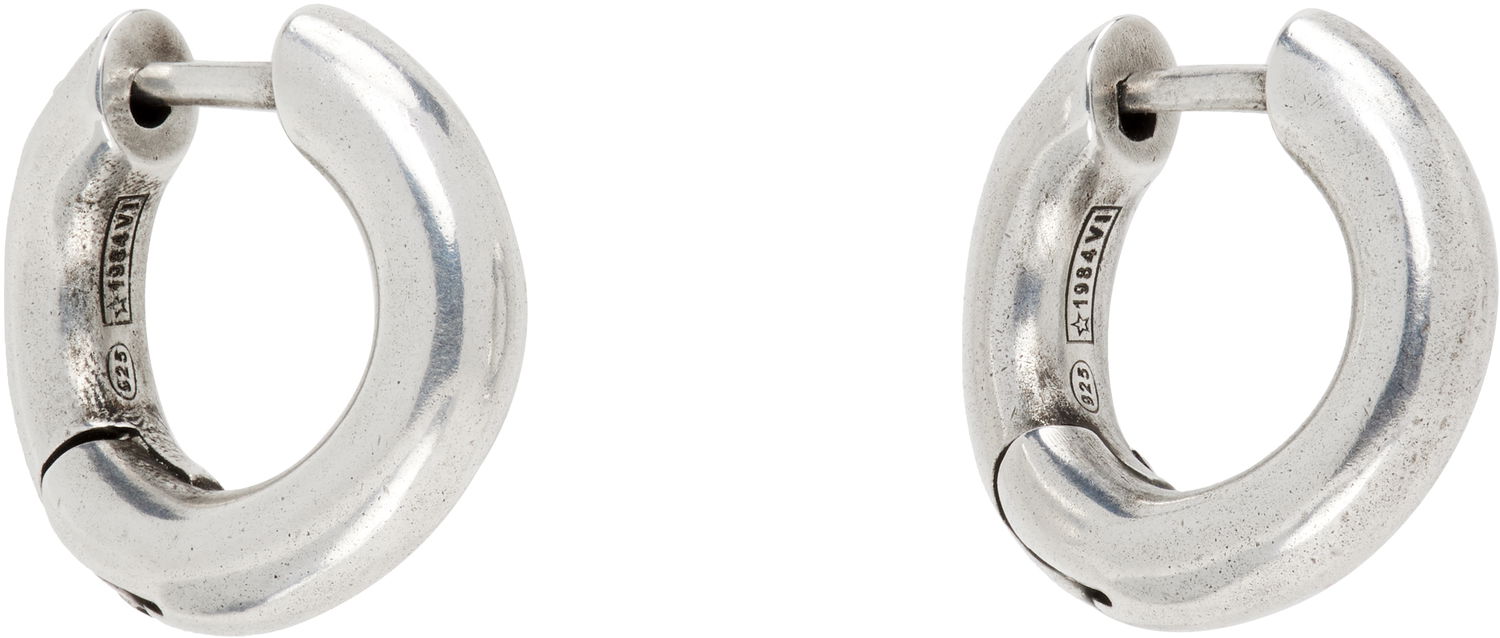 Uhani Ann Demeulemeester Ann Demeulemeester Mariela Anatomic Silver Loop Earrings Kovinski | 2520-W-JE07-JW020-070, 1