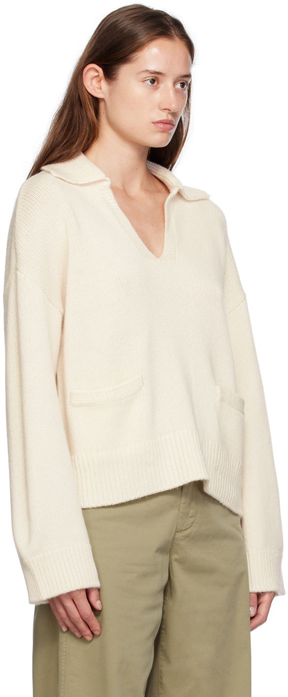 Pleteni pulover rag & bone rag & bone Danica Polo Sweater Bela | WAS24F003CA03, 1