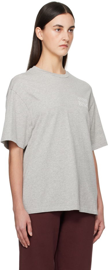 Majica Anine Bing Anine Bing Myers Serif T-Shirt Siva | A-08-10522-WAGR1, 1