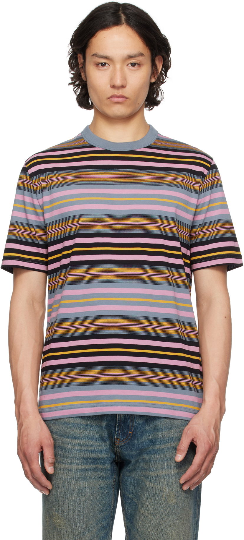 Majica Paul Smith PS Paul Smith Striped Cotton T-Shirt Večbarvna | M2R-220X-P22271-76