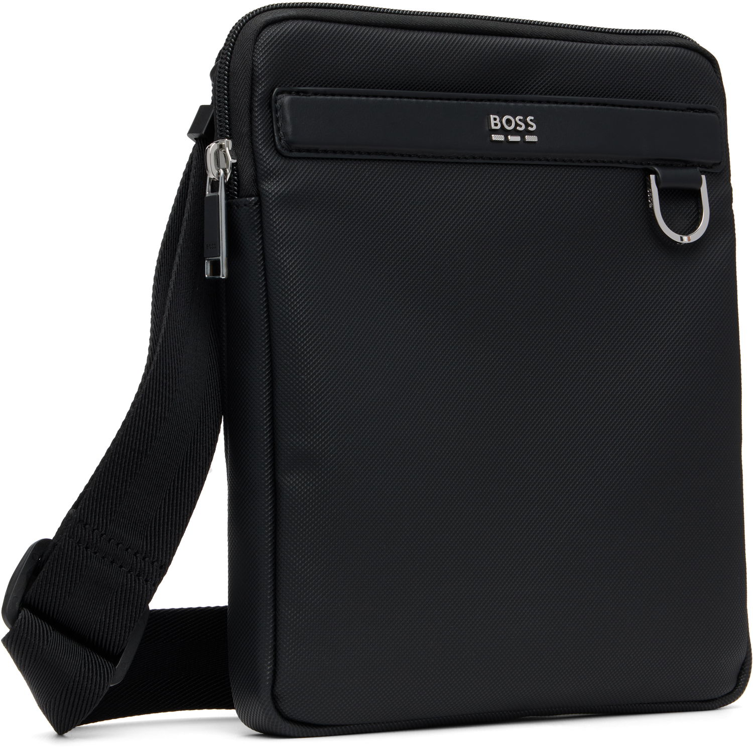 Torba za čez ramo BOSS Smooth & Structured Reporter Bag Črna | 50548791, 1