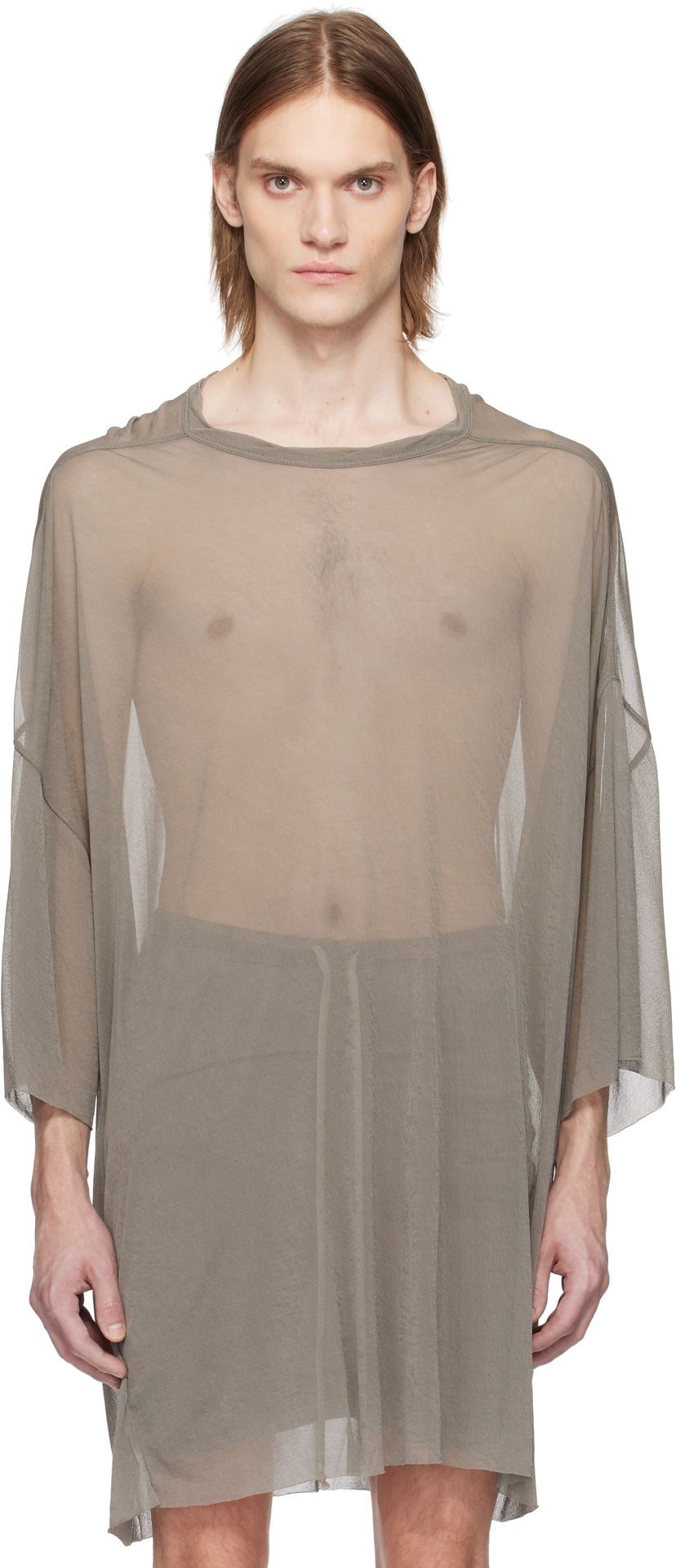 Majica Rick Owens Rick Owens Hollywood Tommy Sheer T-Shirt Siva | RR01E5283 JCR