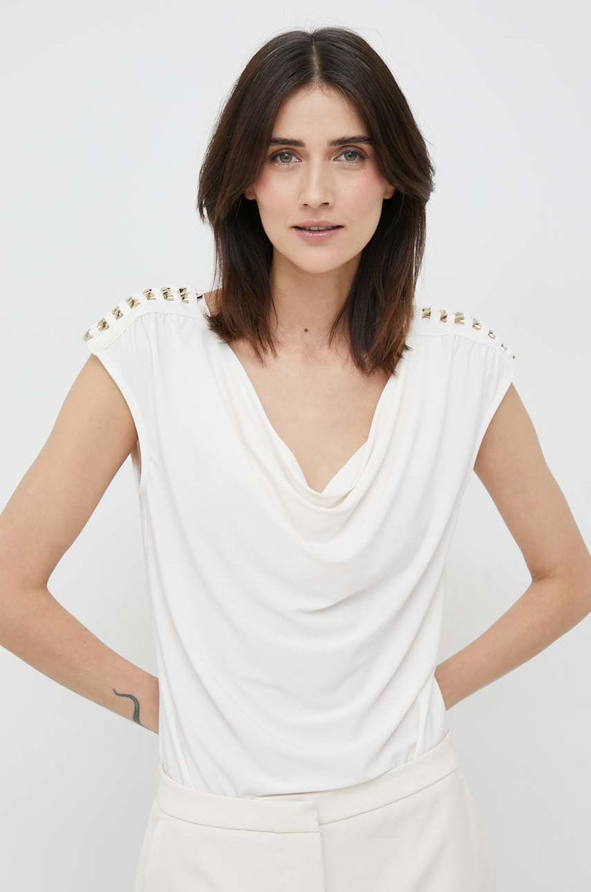 Majica brez rokavov Polo by Ralph Lauren Lauren Ralph Lauren Cowl Neck Sleeveless Top Bela | 200898441