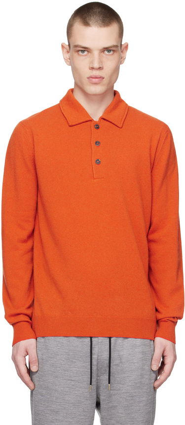 Pleteni pulover Paul Smith Paul Smith Three-Button Polo Oranžna | M1R-826X-K01950-16, 0