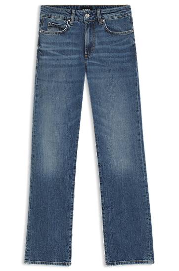 Kavbojke BOSS Slim-Fit Comfort-Stretch Jeans Modra | 50545113